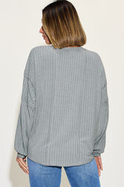 Basic Bae Full Size Ribbed Round Neck Long Sleeve T-Shirt LIAXO
